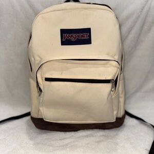 Jansport Backpack in Cream and Brown